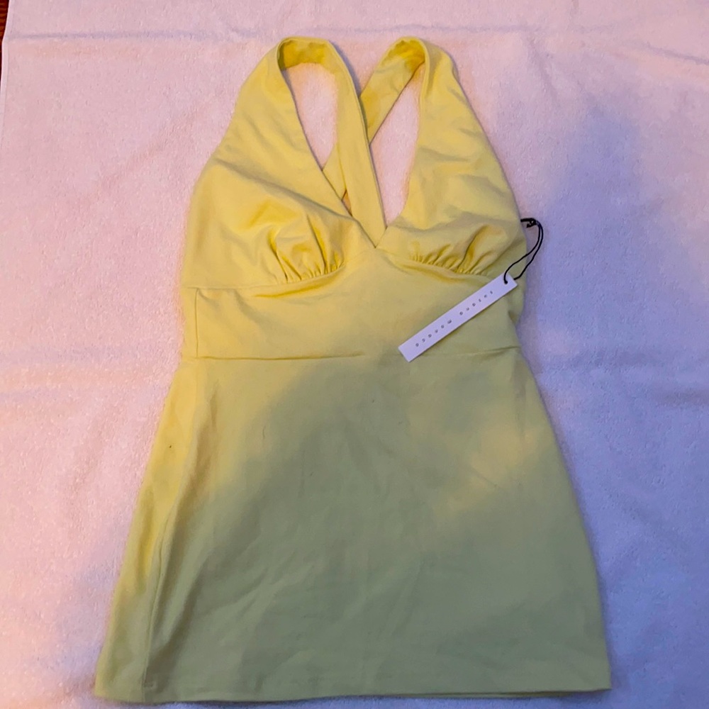 A pale lime tank top in perfect condition medium